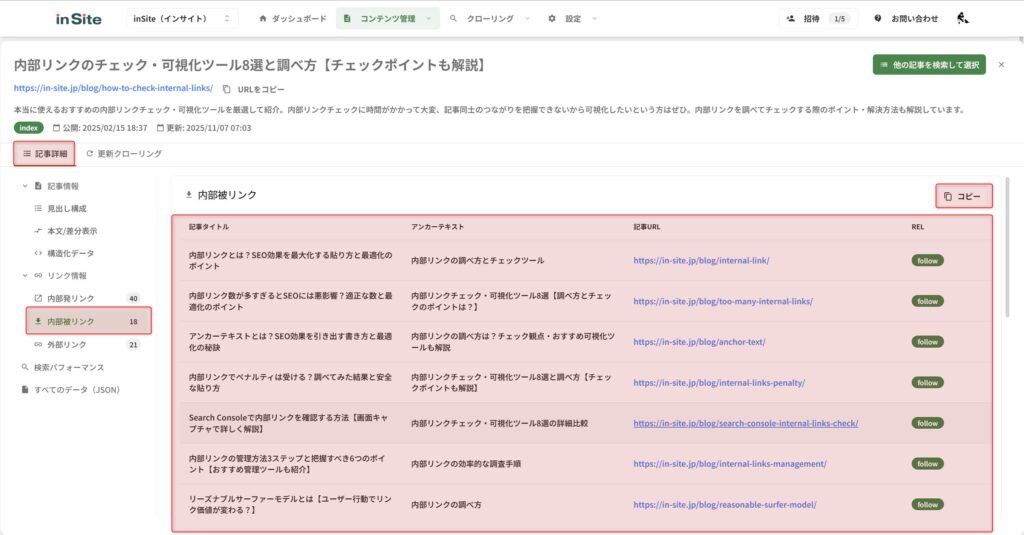 ⑥内部被リンク