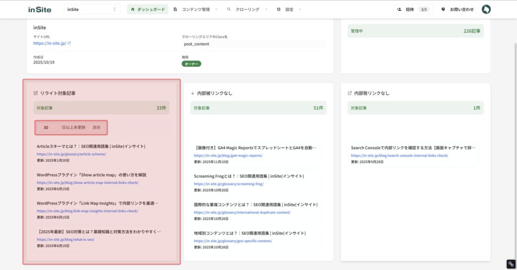 リライト対象記事